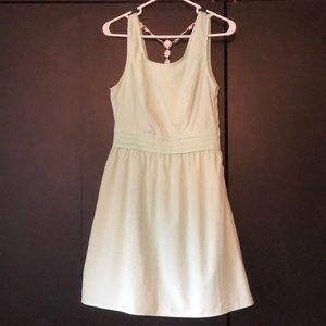 Light blue open back dress